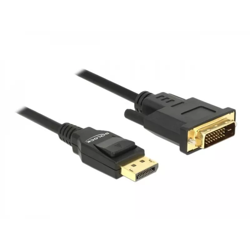DeLOCK - cavo video - Single Link - DisplayPort (M) a DVI-D (M) - DisplayPort 1,2a - 2,0m - passivo - nero (85313)
