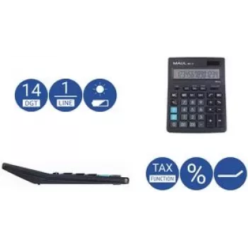 MAUL MXL 14 calcolatrice da tavolo nera (7267490)