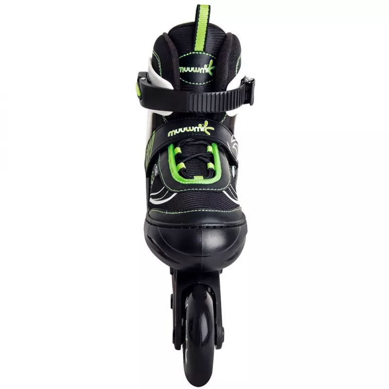 Pattini in linea regolabili per bambini taglia 29-32, verde/nero