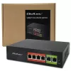 Switch Ethernet PoE QOLTEC 52289 — 4x porte RJ45 PoE, 2x RJ45 uplink, budget PoE 65W