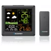 Stazione meteo BLAUPUNKT WS25BK — Monitor per temperatura e umidità interna/esterna, nero, 1 sensore, display LCD
