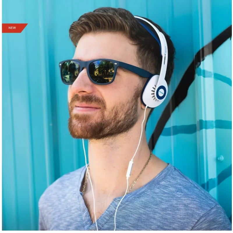 Koss KPH30i Cuffie con filo ad archetto Blu, Bianco