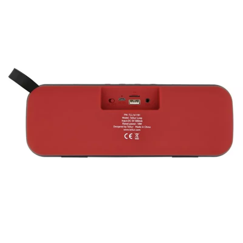 Altoparlante portatile Tellur Bluetooth Loop 10W rosso