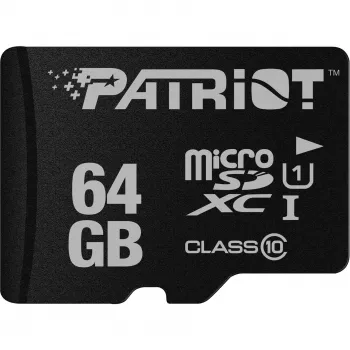 Scheda di memoria PATRIOT MicroSDXC 64GB UHS‑I Class 10 U1 80MB/s (PSF64GMDC10)
