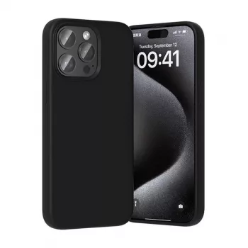 Custodia protettiva in silicone Vention KUFB0-40 per iPhone 15 Pro Max — custodia soft-touch nera