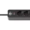 Prolunga elettrica Brennenstuhl 1153240106 1,5 m 4 prese AC per interni nero