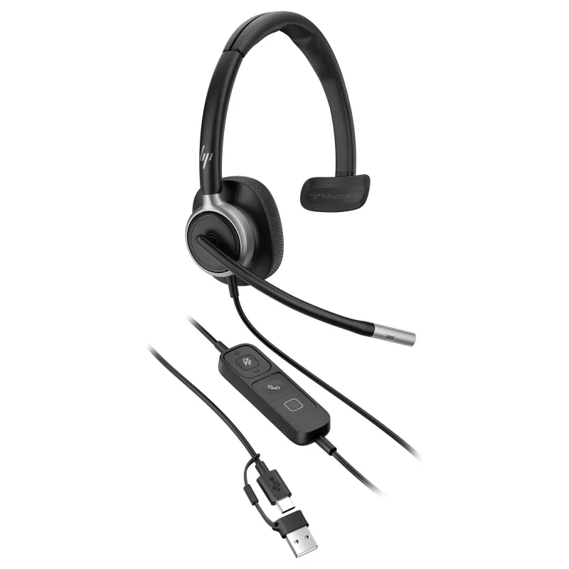 Cuffia con filo USB monaurale Poly Mission 615 — peso 117,5 g