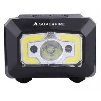 Torcia frontale Superfire X30, 340 lm, USB, 5 modalità, 130 m