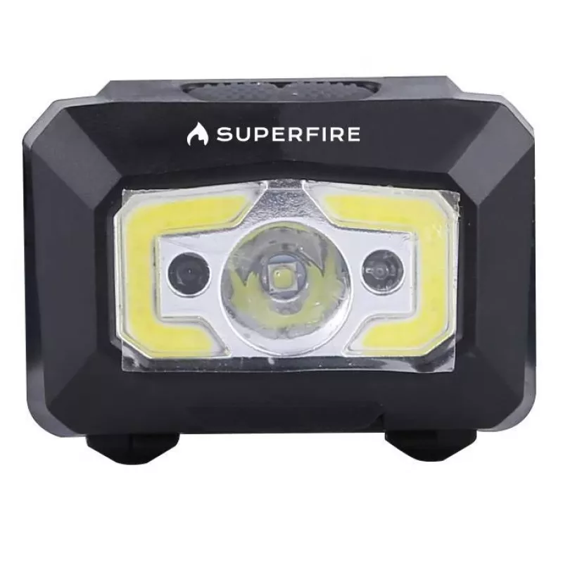 Torcia frontale Superfire X30, 340 lm, USB, 5 modalità, 130 m
