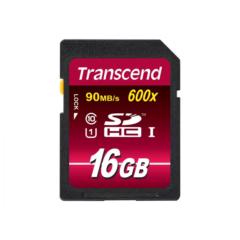 Memoria flash Transcend 16GB SDHC Classe 10 UHS-I 600x TS16GSDHC10U1