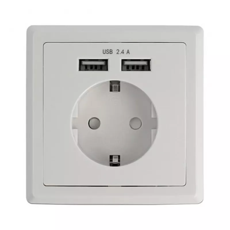 Presa CEE 7/3 + USB DeLOCK 11471