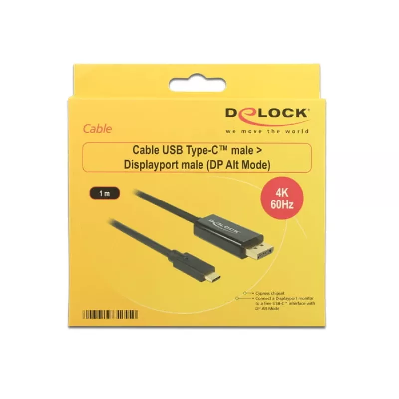 Adattatore cavo video USB Type-C DisplayPort DeLOCK 85255