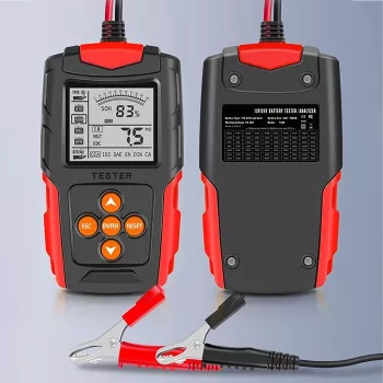 Qoltec 52484 tester digitale LCD per batterie | 12V | 24V | 3Ah-200Ah
