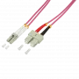 Logilink - Cavo patch - LC multimodale (M) su SC multimodale (M) - 10 m - fibra ottica - 50/125 micrometri - OM4 - senza alogeni - heather violet (FP4LS10)