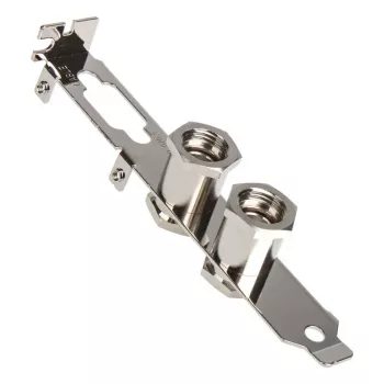 Koolance staffa per slot PCI con 2 passaggi G1/4 - argento