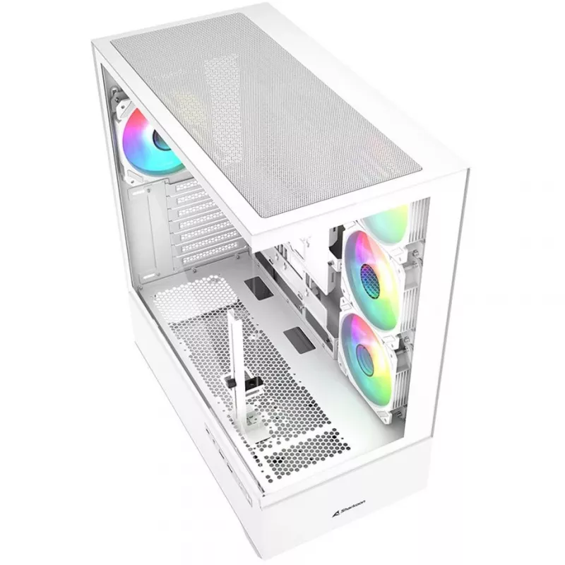 Case PC Sharkoon AK6 RGB, ATX, bianco