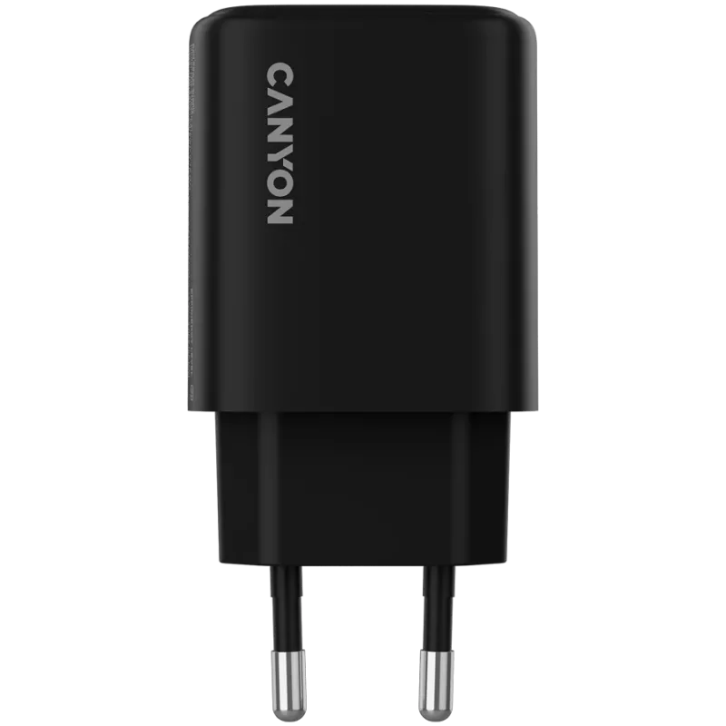 CANYON caricabatterie OnCharge 250 25W 1xPD 1xQC EU nero