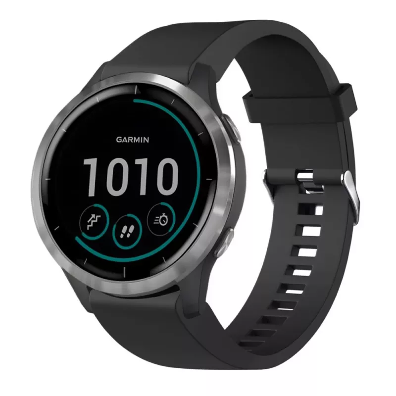 Cinturino in silicone FIXED per Garmin QuickFit 20 mm, nero