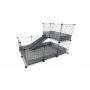 Gabbia modulare C&C per piccoli animali a un piano 3x2 con soppalco e rampa
