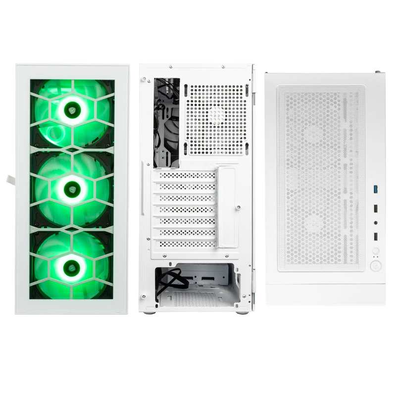 Kolink Observatory HF Glass ARGB Midi-Tower - bianco