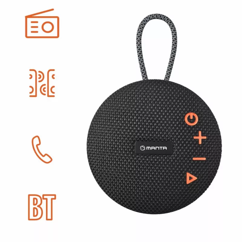 Altoparlante portatile Manta SPK02GO, nero