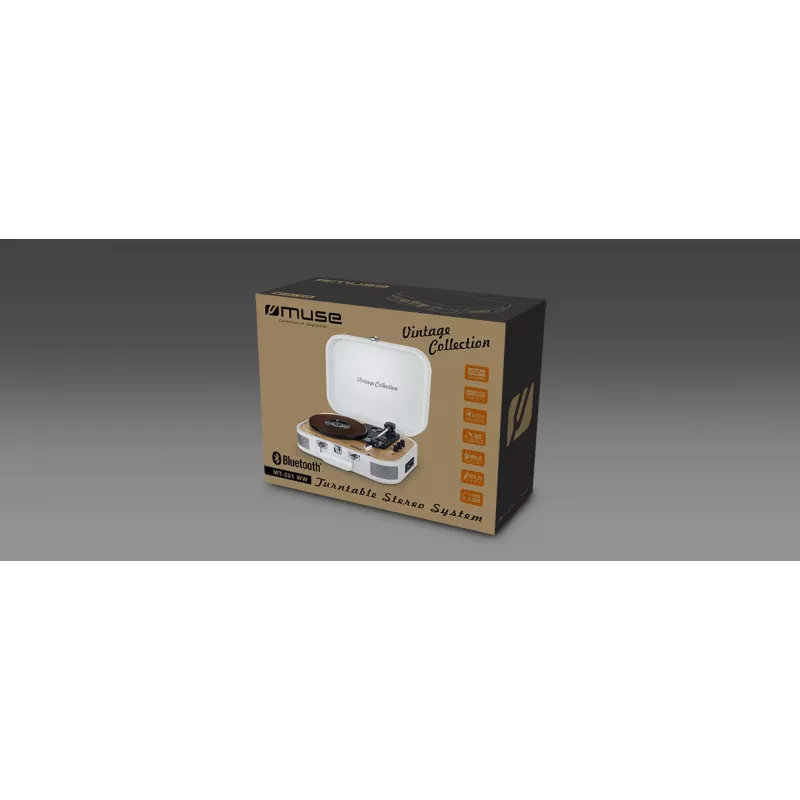 Muse | Sistema stereo giradischi | MT-201WW | Sistema stereo giradischi | Porta USB | Ingresso AUX