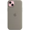 Custodia in silicone Apple iPhone 15 Plus MagSafe Clay