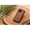 Custodia per smartphone Man and Wood per iPhone 11 Pro Max — noce nera, retro in legno, cornice protettiva