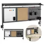 Pannello divisorio da scrivania ergo office ER-300 B, larghezza 1250 mm, carico max. 10 kg