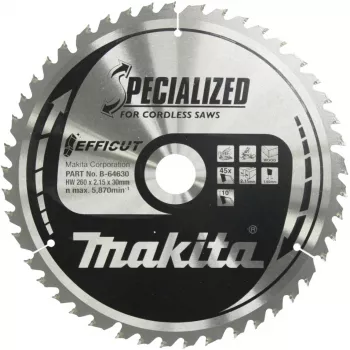 Makita Specialized EFFICUT - lama circolare - per legno, metallo - 260 mm - 45 denti - per Makita LS1018L, LS1018LN (B-64630)