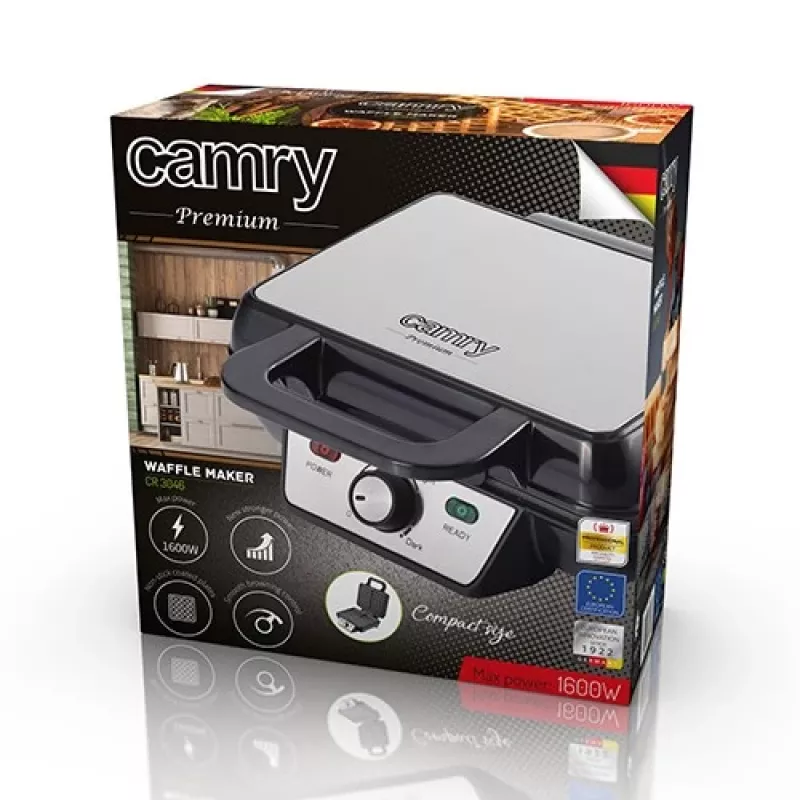 Camry CR 3046 Macchina per waffle 2 S nero 1000 W (CR 3046) - Adler