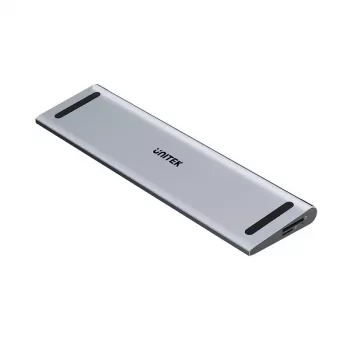 KVM-Switch Unitek D1106AGY01 docking station USB-C Triple 4K con KVM, 3x USB-A, 5x USB-C, HDMI×2, DP×1, RJ-45, lettore SD, 3840×2160@60Hz, alluminio