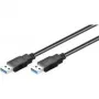 Wentronic Goobay cavo USB 3.0 SuperSpeed, nero, 0,5 m - connettore USB 3.0 (Type-A) > connettore USB 3.0 (Type-A) (95716)