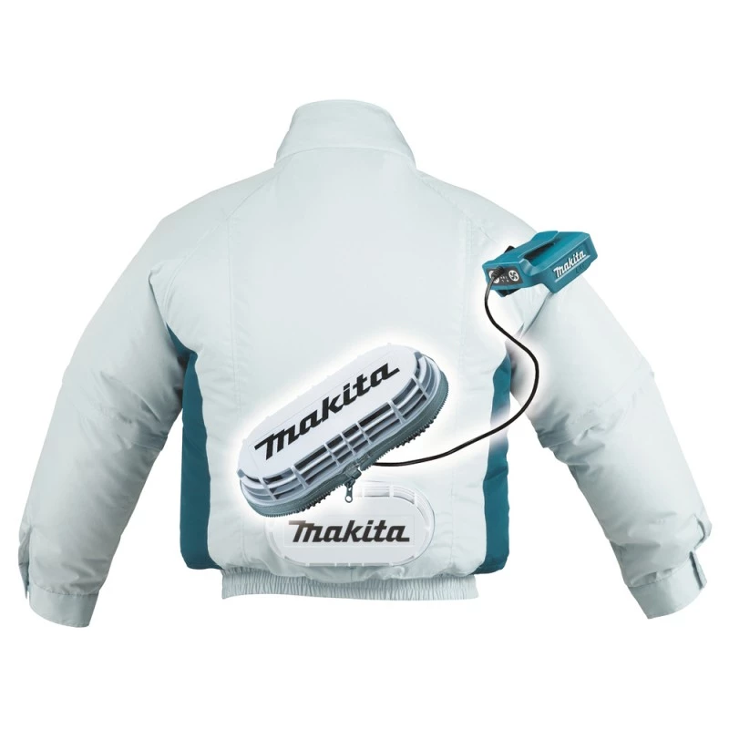 Makita | Giacca ventilata a batteria, Bianco, L