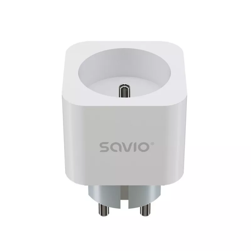 Presa smart SAVIO AS-01 16A Wi-Fi 2,4 GHz, connettore tipo E/F, 220–240 V, 3680 W, bianco
