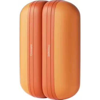 Scaldamanos ricaricabile Ocoopa UT2s Mini, 5200 mAh (2×2600 mAh), alluminio, arancione