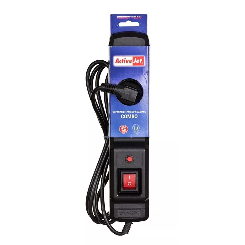 Ciabatta con cavo Activejet COMBO 3GN 5M nera