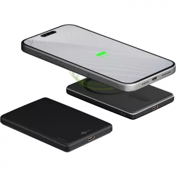 Goobay powerbank wireless magnetica | 70182 | 5000 mAh | USB-C | nero