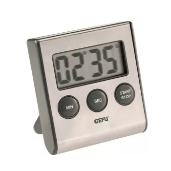 GEFU CONTARE timer da cucina digitale nero, acciaio inox
