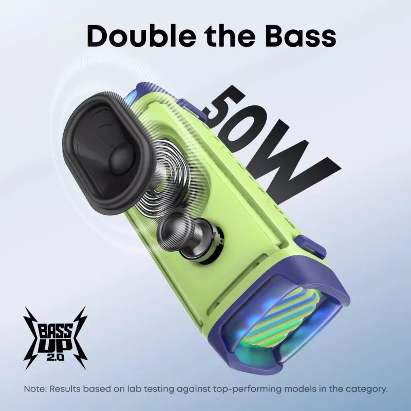 Altoparlante portatile Anker Soundcore Boom 3i — 50 W, Bluetooth, impermeabile, verde