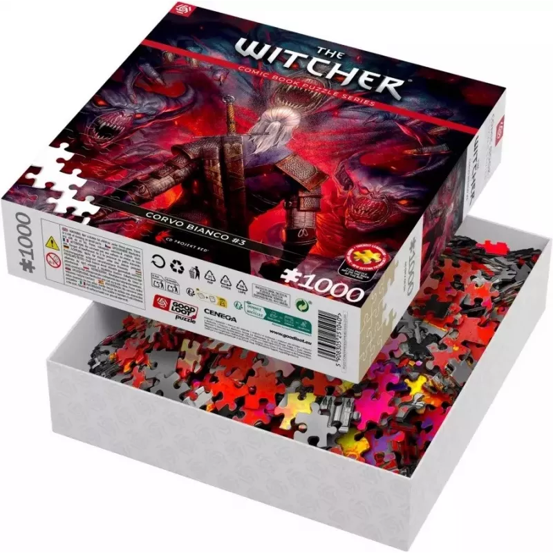 Good Loot Comic Book Puzzle: The Witcher (Wiedźmin) Corvo bianco, 1000 pezzi