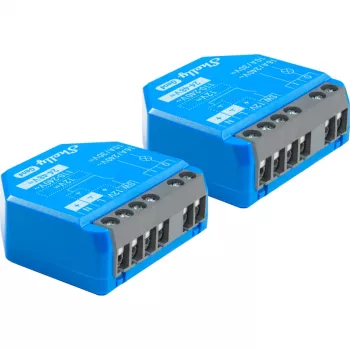 Interruttore intelligente Shelly 1 Gen4, wireless, 240 V AC, Bluetooth 5.0/Wi‑Fi/ZigBee, case in plastica, 42×16×37 mm, confezione da 2