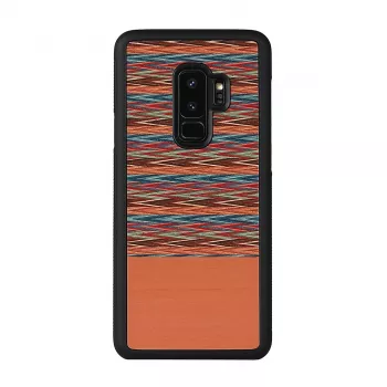 Custodia per smartphone man and wood per Samsung Galaxy S9 Plus – motivo a quadri marrone con bordo nero