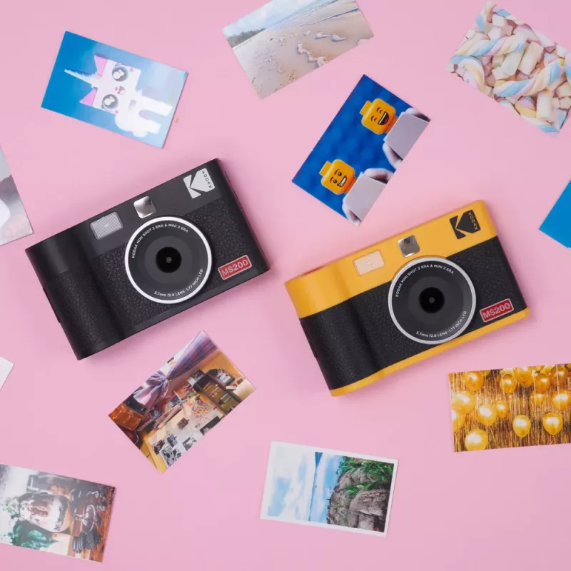 Fotocamera istantanea Kodak Mini Shot 2 Era — fotocamera istantanea portatile con stampante integrata, nero