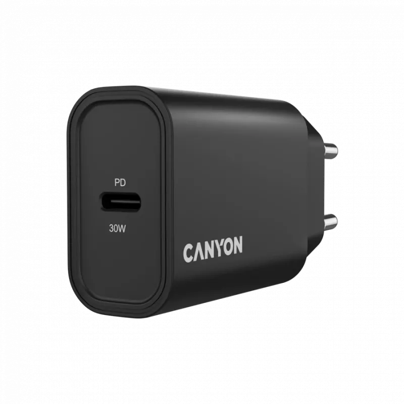 CANYON OnCharge 30CL 30 W PD caricabatterie da parete 1 porta spina EU nero