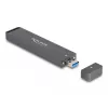 Delock - case per memoria - case esterno per SSD M.2 NVME PCIe o SSD SATA con connettore maschio USB 10 Gbps Type-A - M.2 - scheda M.2 NVMe / SATA 6Gb/s - USB