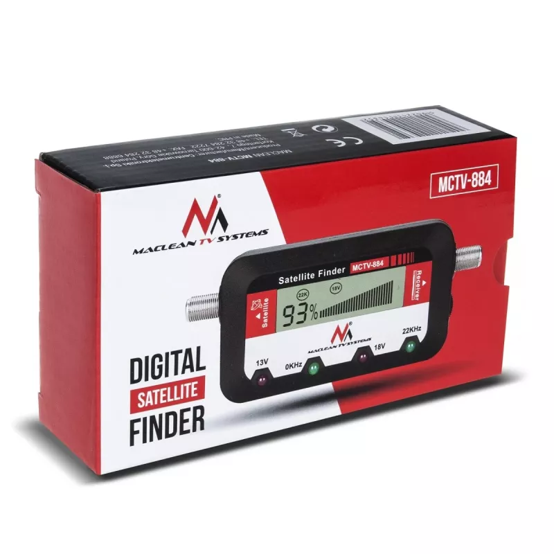 Maclean MCTV-884 misuratore digitale di segnale satellitare, LCD