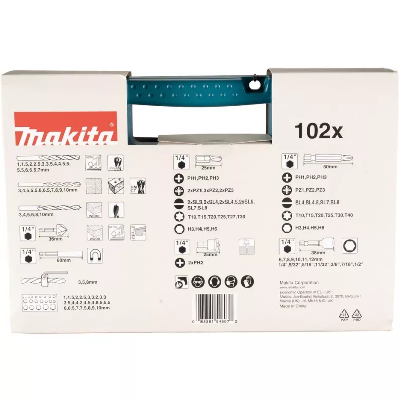 Set di punte da trapano e bit B-68432 (102 pezzi)