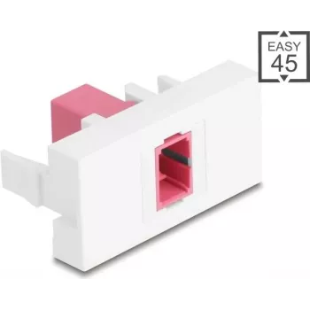 Modulo patch panel DELOCK 90895 — adattatore fibra SC simplex, viola/bianco