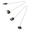 Corsair CC-8900279 cavo SATA Premium con guaina, angolato, 30 cm, bianco, confezione da 2